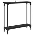 vidaXL Konzolový stôl Čierny dub 75 x 22,5 x 75 cm Kompozitné drevo
