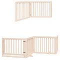 vidaXL Brána pre psa s dverami sklad. 10 panelov 800 cm topoľové drevo