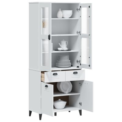 vidaXL Vysoká skrinka VIKEN biela 80x40x190 cm borovicový masív