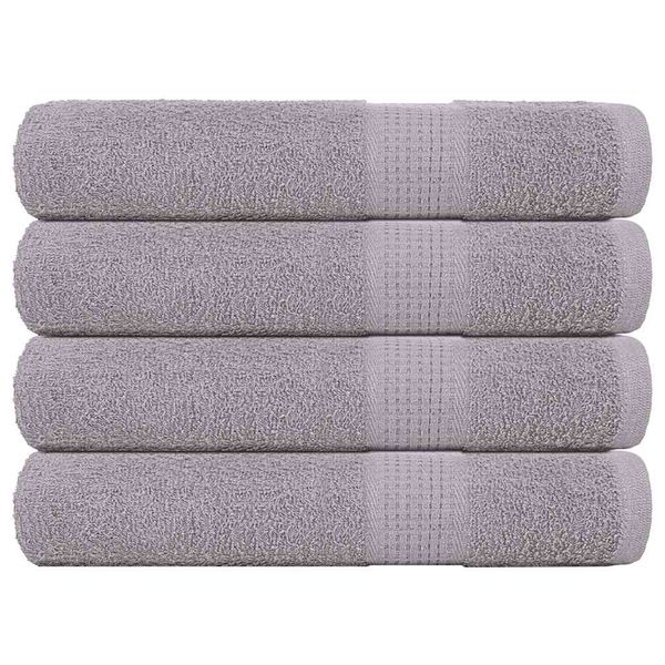 vidaXL Saunové osušky FROGN 4 ks sivé 80x200 cm 360 g/m²