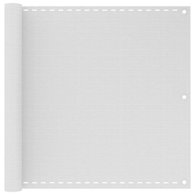vidaXL Balkónová markíza z HDPE, 90x400 cm, biela