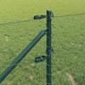 vidaXL Hexagonálny plot s stĺpom 50 x 0,6 m PVC potiahnutá oceľ Zelená