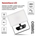 LED reflektor EMOS ZS2932 TAMBO so senzorom pohybu, 30 W, 3000 lm, čierny