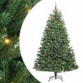 vidaXL Umelý Sklápací Vianočný Stromček Zelená 270 cm PVC a kov