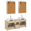vidaXL Sada kúpeľňového nábytku 5 pcs Dub sonoma