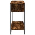 vidaXL Konzolový stolík dymový dub 100x35x74,5 cm kompozitné drevo