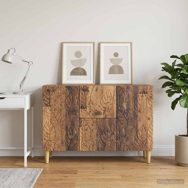vidaXL Servírovacia skriňa Staré drevo 89 x 34,5 x 60 cm