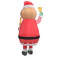 vidaXL Vianočný Santa Claus 200 LED Teplá biela 100 x 180 cm Látka