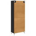 vidaXL Highboard Čierny dub 69,5 x 34 x 180 cm Kompozitné drevo