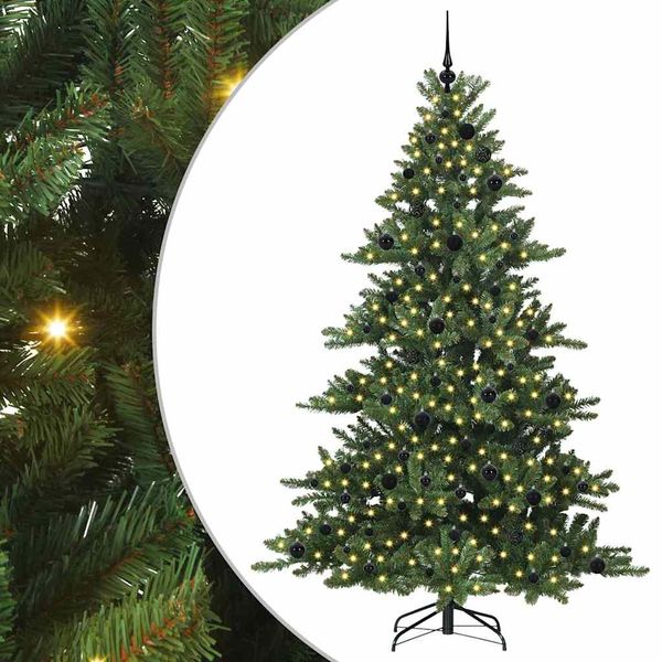 vidaXL Umelý Sklápací Vianočný Stromček Zelená 210 cm PVC a oceľ