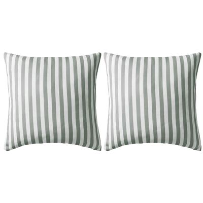 vidaXL Vankúše do exteriéru 2 ks pruhované 45x45cm sivé