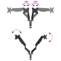 vidaXL Rameno na dva monitory pre max 27 palcov pružinu obrazovky 20kg