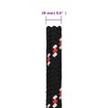 vidaXL Lodné lano čierne 20 mm 25 m polypropylén