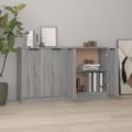 vidaXL Komody 2 ks sivý sivý dub sonoma 60x30x70 cm spracované drevo