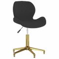 335037 vidaXL Swivel Dining Chair Black Velvet
