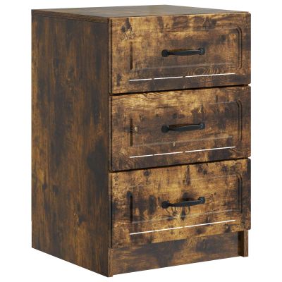 vidaXL Nočný stolík Dymový dub 43 x 41 x 63,5 cm Kompozitné drevo
