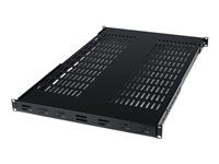 175lbs - 19.5 to 38in Deep Universal Tray for 19" AV/Network Equipment Rack (ADJSHELF) - Polica skrine - čierna - 1U - 19" - pre P/N: CABSCRWS1224, RK1536BKF, RK1836BKF, RK3236BKF, RK4236BKB, RK4242BK24, RK4242BK30