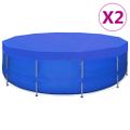 vidaXL Krycie plachty na bazén 2 ks PE okrúhle 460 cm 90 g/m²