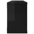 vidaXL Nástenné police 2ks, lesklé čierne 60x15x23cm, kompozitné drevo