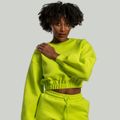 Dámska mikina Lunar Cropped Chartreuse - STRIX, veľkosť M, veľkosť oblečenia M