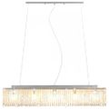 vidaXL Stropná lampa s krištáľovými korálkami strieborná 104 cm E14