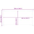 vidaXL Slnečná plachta Žltá a biela 5 x 2,5 m 100% polyester Oxford