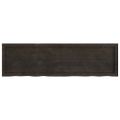 vidaXL Stolová doska tmavohnedá 140x40x(2-4) cm ošetrený dubový masív