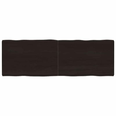 vidaXL Stolová doska tmavohnedá 180x60x(2-6)cm ošetrený masív hrany