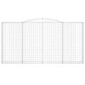 vidaXL Oblúkový gabionový kôš 4 ks 400x30x200/220cm pozinkované železo