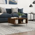vidaXL Konferenčný stolík hnedý dub 60x60x30 cm kompozitné drevo