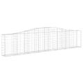 vidaXL Oblúkové gabionové koše 6 ks 400x30x80/100cm pozinkované železo
