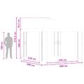 vidaXL Altánok 3 x 3 m Vínovo červená Polyester a oceľ 190 gsm