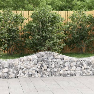 vidaXL Oblúkový gabionový kôš 200x50x40/60 cm pozinkované železo