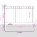 vidaXL Prvok plotu ASSEN 170 x 130 cm Oceľ Sivá