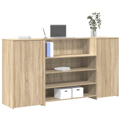 vidaXL Recepčný stôl dub sonoma 200x50x103,5 cm kompozitné drevo