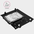 AXAGON RHD-435, kovový rámček pre 4x 2,5" alebo 2x 2,5" HDD/SSD a 1x 3,5" HDD do 5,25" pozície Rámček, interný, kovový, pre 4x 2,5" disk alebo 2x 2,5" + 1x 3,5" disk, do 5,25" pozície, čierny