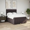vidaXL Boxspring posteľ s matracom tmavohnedá 160x200 cm látka