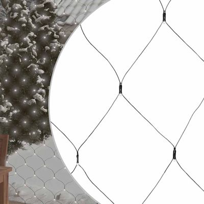 vidaXL Vianočná svetelná sieť biela 3x3 m 306 LED interiér exteriér