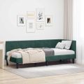vidaXL Rohový rám postele Tmavozelená 80 cm x 200 cm Zamat