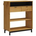 vidaXL Barový stolík FLAM 92x45x110 cm masívna borovica