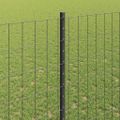 vidaXL Euro oplotenie s pilierom 10 x 1,4 m PVC potiahnutá oceľ Sivá