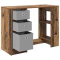 vidaXL Stôl Staré drevo 100 x 40 x 75 cm Kompozitné drevo