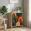 vidaXL Příborník ZAANDAM Tlač lesa 66 x 36,5 x 75 cm Kompozitné drevo