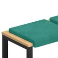 vidaXL Vankúš na lavičku 2 ks Zamat Tyrkysová Hĺbka 35 cm