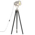 vidaXL Lampa na statíve čierna 97 cm mangovníkový masív