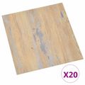 vidaXL Samo-lepiace podlahové dosky Hnedá a šedá 30,5 x 30,5 cm 20 ks