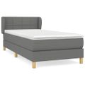 vidaXL Posteľný rám boxsping s matracom bledosivý 80x200 cm látka