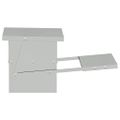 vidaXL Krmítko s pedálom pre kura Strieborná 48,5 x 39,5 x 19 cm 5 kg