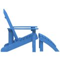 vidaXL Záhradná stolička Adirondack s podnožkou HDPE bledomodrá