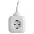Zásuvka EMOS P04219GU SCHUKO rozbočovacia kocka s prívodom, 2× USB, 4 zás., 1,9m